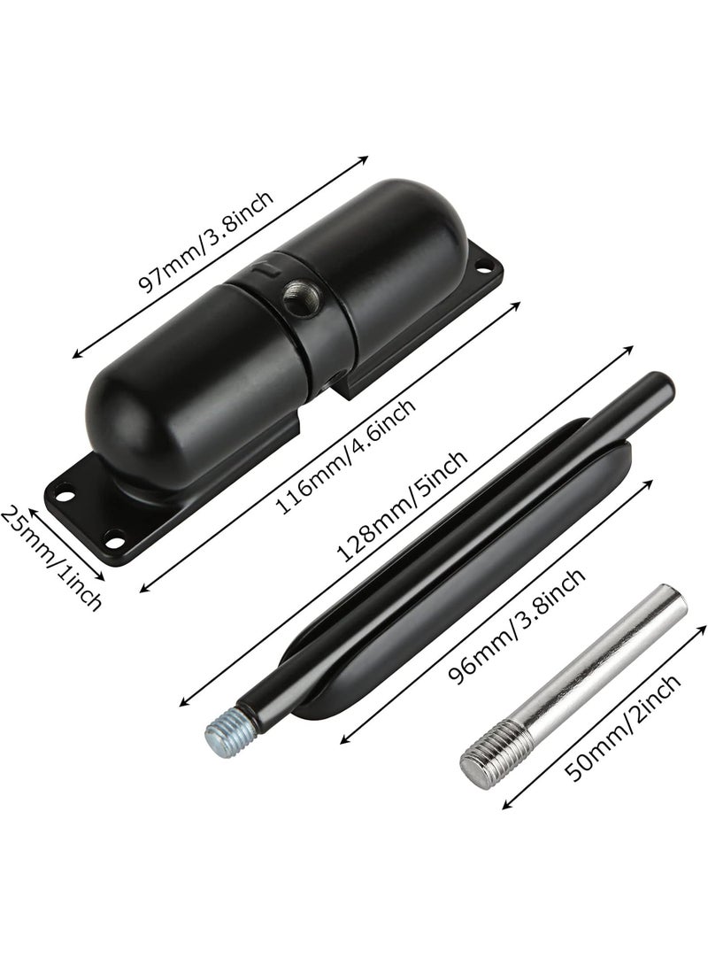 2 Pack Safety Spring Door Closers 4-1/4 inch Automatic Door Closer Residential, Auto Door Closer Adjustable Closing Door Hinge to Convert Hinged Doors to Self-Closing, Black - Image 3
